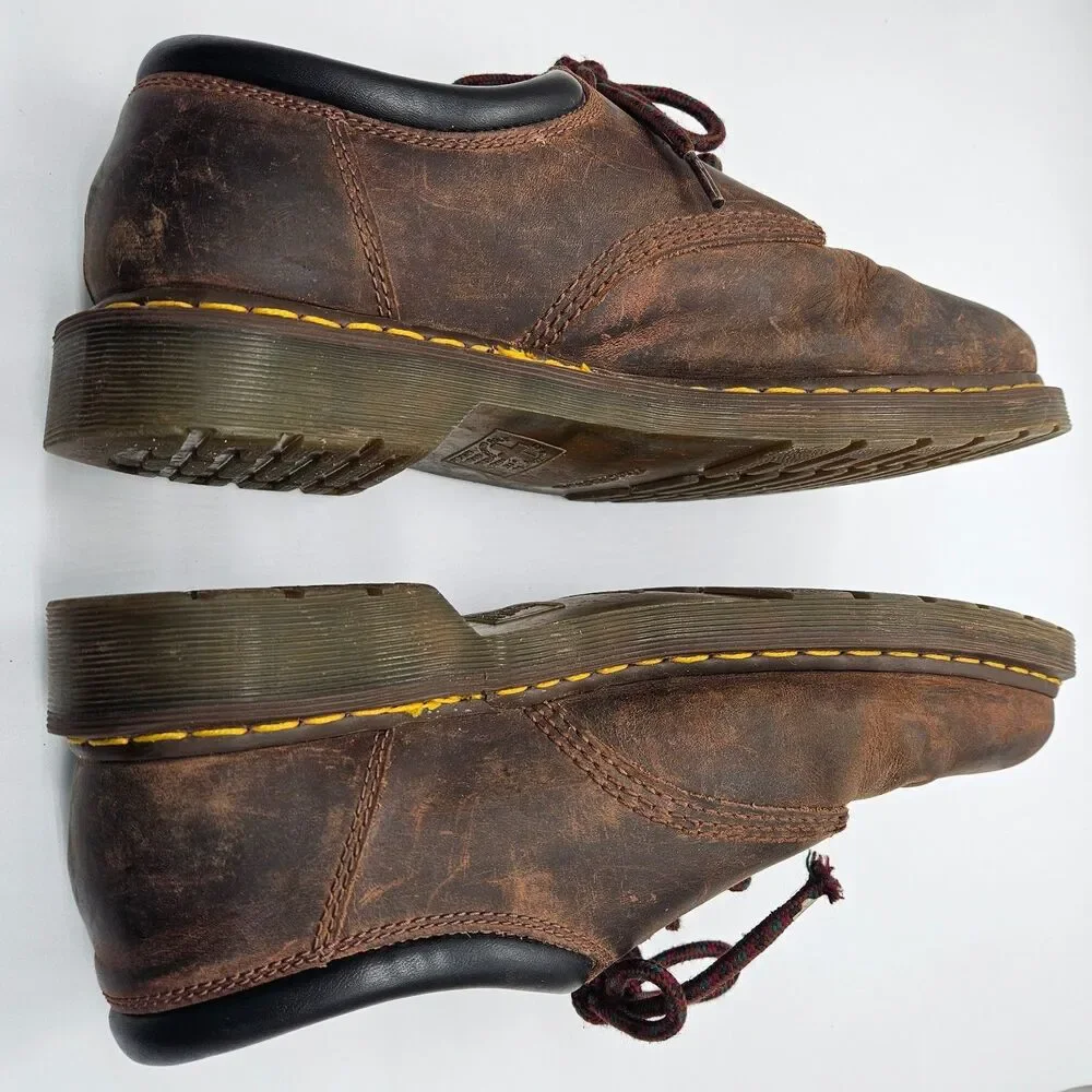 Doc Martens Men's 8053 Crazy Horse Brown Leather Oxford Gaucho Shoes Size 13 US